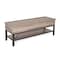 Flash Furniture Entryway Storage Bench with Lower Shelf Perfect for Entryway, Mudroom, or Bedroom in Gray Wash ZG-075-GY-GG - alternate 4